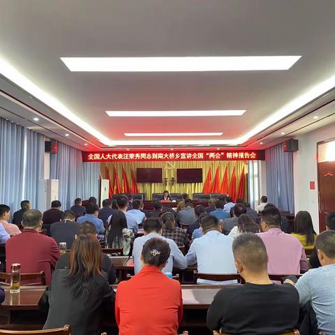 传递两会“好声音” 激发奋进力量 ——南大桥乡邀请全国人大代表汪荣秀宣讲全国“两会”精神