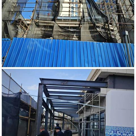 海秀办中队依法对南光中心违规搭建钢结构构筑物进行拆除