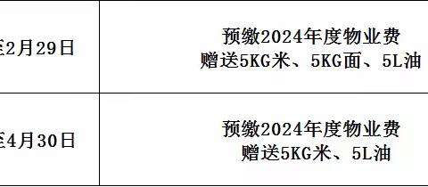 预缴物业费送好礼