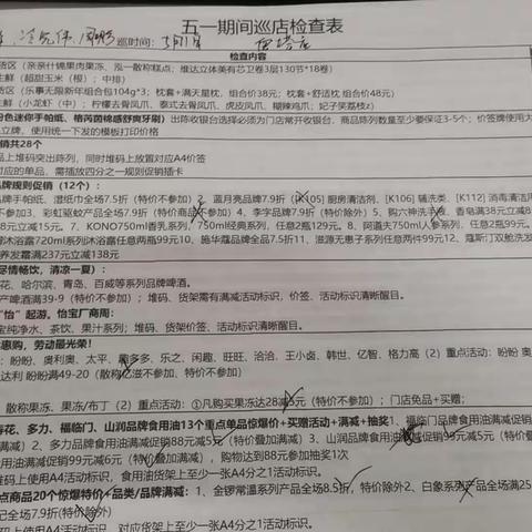 中百仓储黄冈区域浠水店五一巡店报告