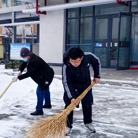 党员先行暖人心 清雪除冰在行动