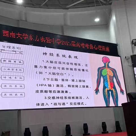 减压赋能，聚力前行——西南大学东方实验中学高考考前心理讲座
