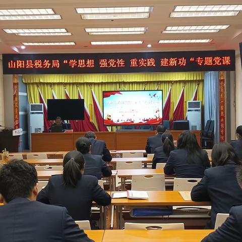 讲给青年听  带着青年学 ——国家税务总局山阳县税务局党委书记、局长阮军为青年干部讲授专题党课