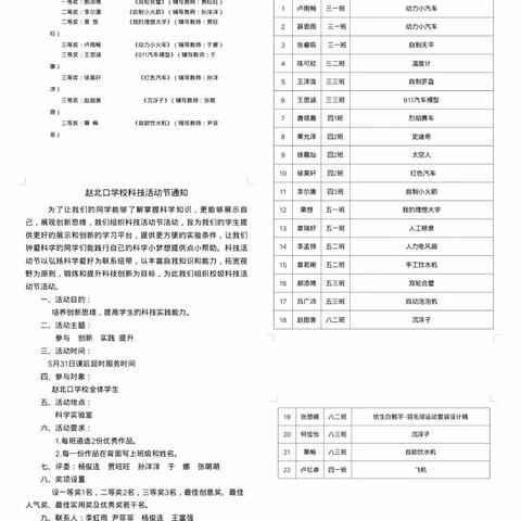 赵北口学校科技节活动--科技展览活动