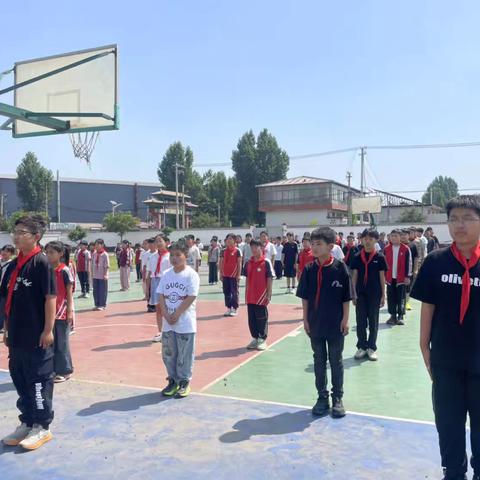全力以赴，冲刺期末——黄庄小学第十七周升旗仪式
