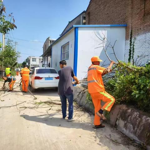 钓台街道组织各村开展生物质及无主垃圾集中清运活动