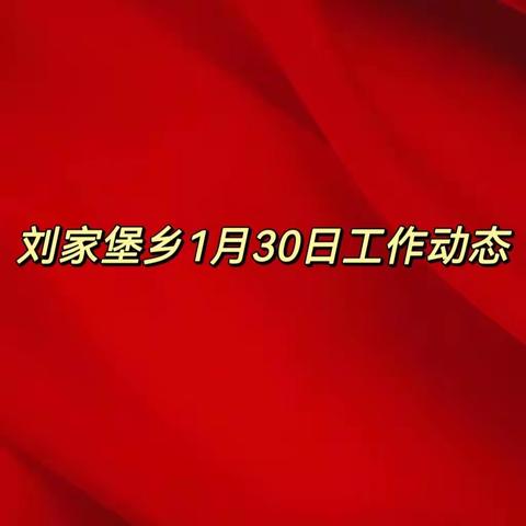 刘家堡乡1月30日工作动态