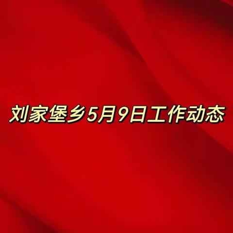 刘家堡乡5月9日工作动态
