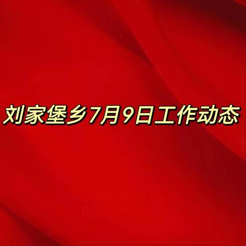 刘家堡乡7月9日工作动态