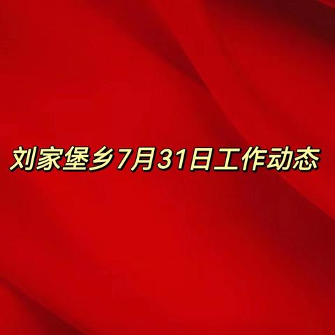 刘家堡乡7月31日工作动态