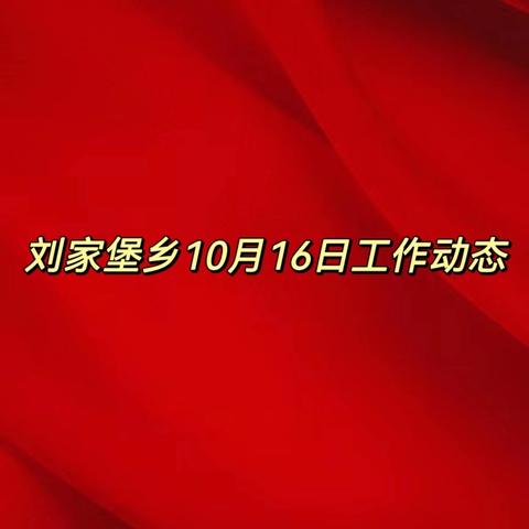 刘家堡乡10月16日工作动态