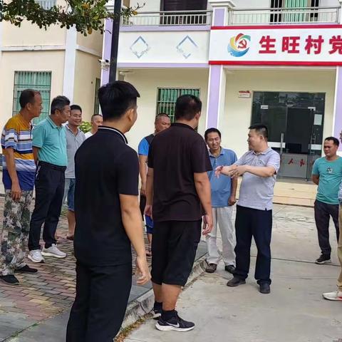 刘安镇镇长，资规所长王发兴，经发办符言，陪同王绥臻副市长，海口市政协主席一行到生旺振兴村调研（是否能