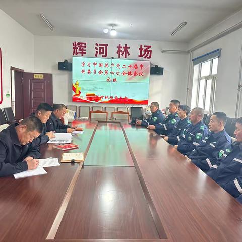 辉河林场党支部传达学习党的二十届四中全会精神