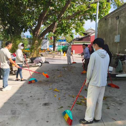 （9.13）崖城村联合区卫健委、崖城卫生院共同开展“九清”主题周末卫生大扫除活动