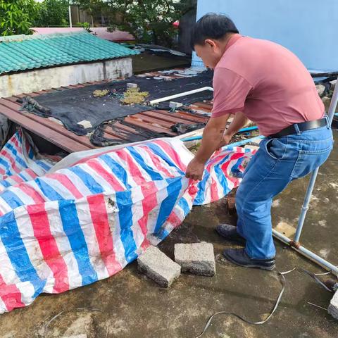 崖城村联合区卫健委共同开展“九清”主题周末卫生大扫除活动