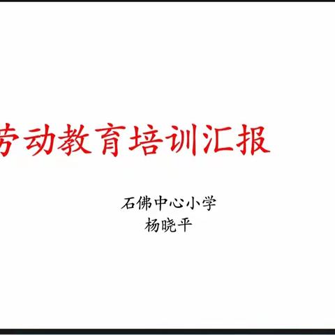 【“三抓三促”行动进行时】“走出去，带进来”——石佛中心学校劳动教育延伸培训