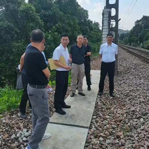 江西省护路办主任叶礼凤赴抚州市资溪县现场调研行人挡道问题