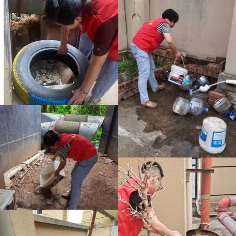 香开社区开展“预防登革热、清积水、灭蚊虫、”地毯式清洁卫生行动