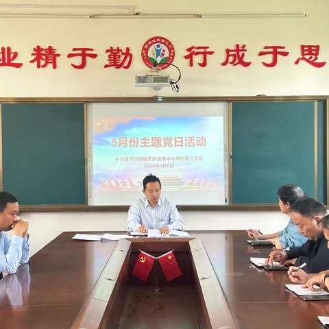 漯河市郾城区新店镇中心校第三党支部开展2026年5月份主题党日活动