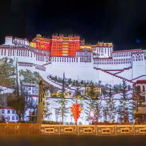 西藏布达拉宫夜景