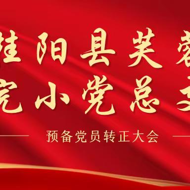 “守正出新，砥砺奋进”——芙蓉完小党总支预备党员转正大会