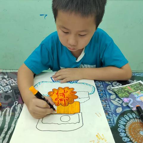 线描班B班《金秋月有思》
