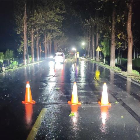 暴风雨突袭，大丰公路人全力保畅通