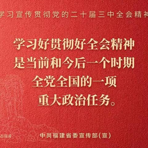 学习宣传贯彻党的二十届三中全会精神【涵江区江口中心小学·转载】