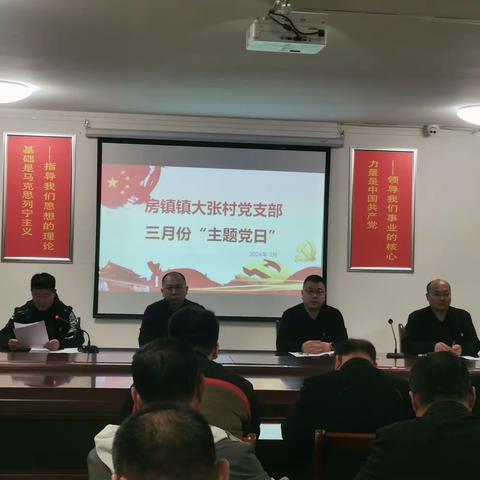 房镇镇大张村党支部开展2024年3月份学习贯彻全国“两会”精神主题党日活动