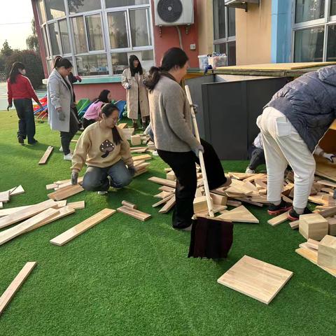 聚焦户外游戏安全 教研赋能品质提升——广饶县大码头镇中心幼儿园开展积木游戏专项教研活动