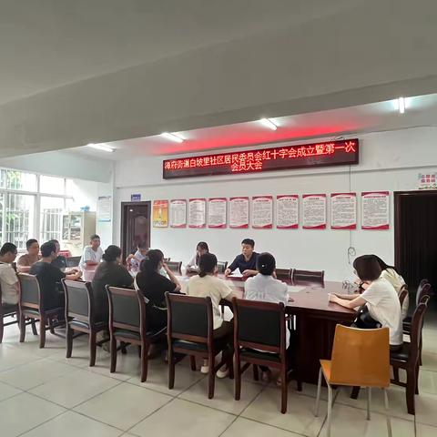 美兰区海府街道白坡里社区居民委员会红十字会成立暨第一次会员大会