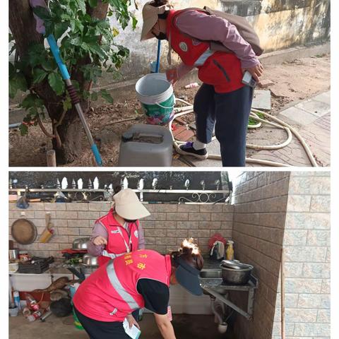 八所镇福久村网格员开展登革热防控宣传工作