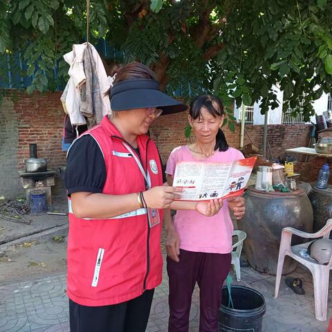 八所镇福久村网格员开展扫黑除恶宣传活动