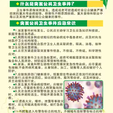桃下幼儿园——突发公共卫生事件知识宣传