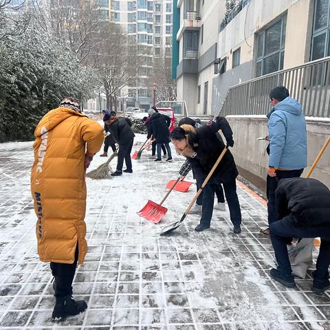 扫雪除冰保畅通 凝心聚力暖民心——上地南路社区组织开展扫雪除冰志愿服务