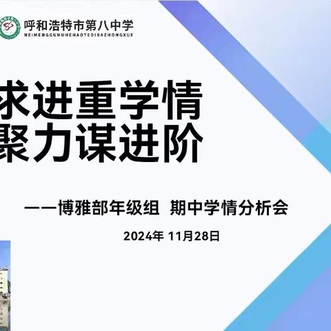 稳中求进重学情 ﻿ 凝心聚力谋进阶 ——海亮教育·呼市八中博雅部 ﻿学情检测分析会