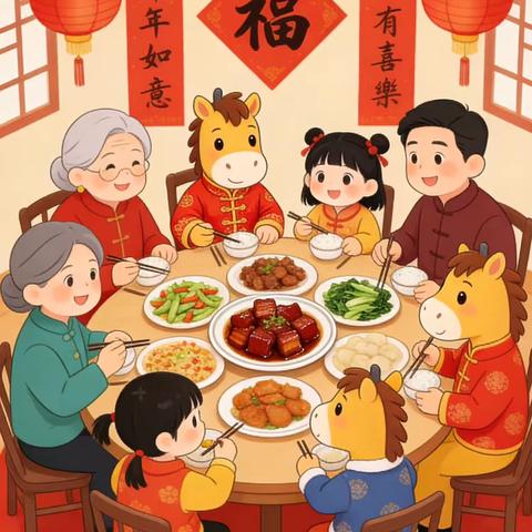 小马宝贝过新年，健康吃饭我最棒！