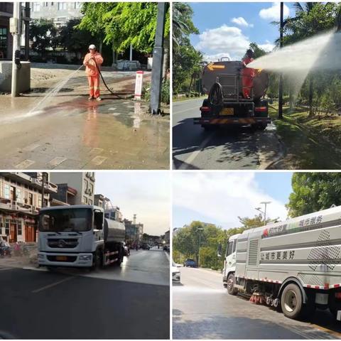 陵水县新村镇常态化开展道路扬尘治理行动（8.18）