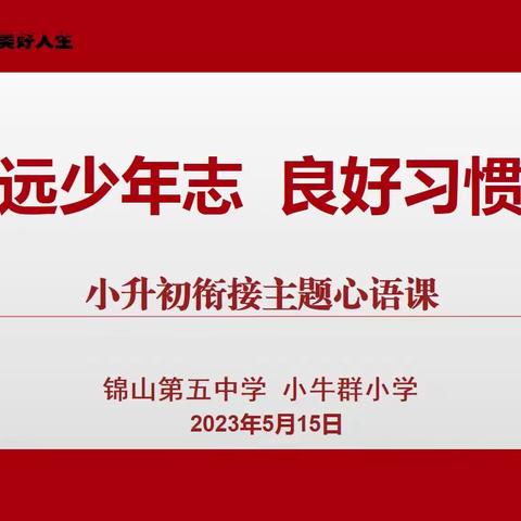 行知致远少年志，良好习惯筑未来——锦山第五中学、小牛群小学小初衔接主题活动纪实