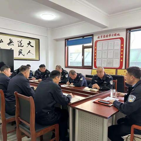 秩序大队开展一月份学习“中共邯郸市委十届七次全会精神，为服务邯郸经济建设，党员谈感想”主题党日活动