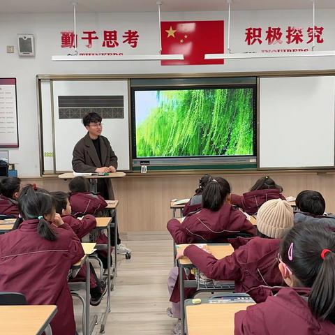 双语小学低语组新教师展示课——张雨翔老师《咏柳》课堂记录