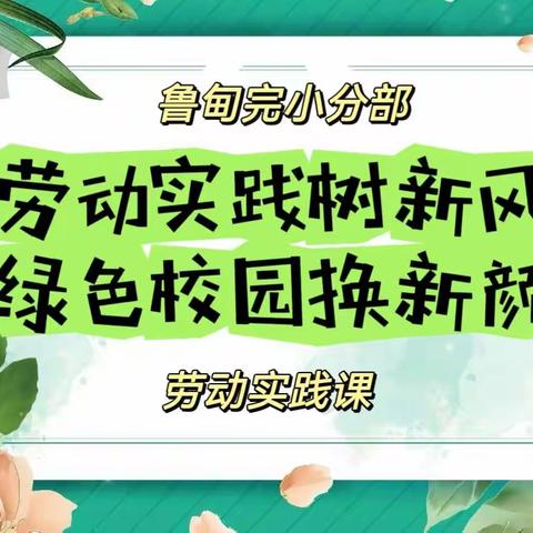 劳动实践树新风，绿色校园换新颜——鲁甸完小分部劳动实践课程纪实