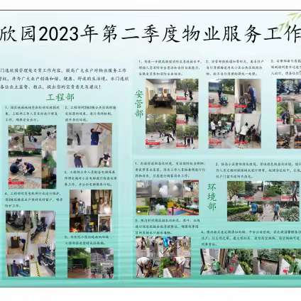 水门逸欣园2023年第二季度物业服务工作公示报告