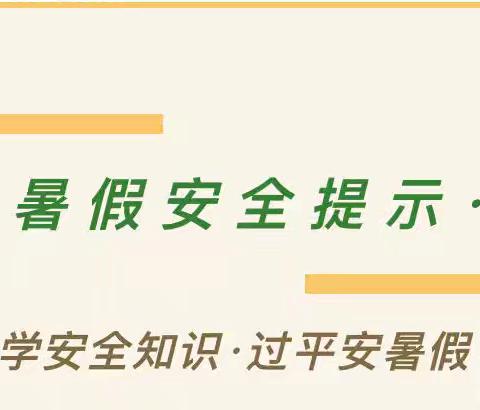 快乐过暑假，安全不“放假”——龙池镇钤铒幼儿园暑假安全教育