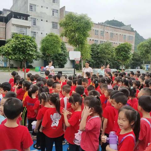 走进小学——隆安县南圩镇中心幼儿园参观小学活动