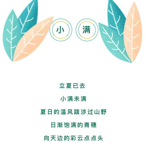 万物渐盈满 小满正当时