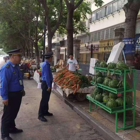 示范区城管局占道经营专项整治行动开展情况