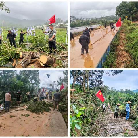 台风“剑鱼”过境后，水满乡：党旗引领，干群同心重建家园