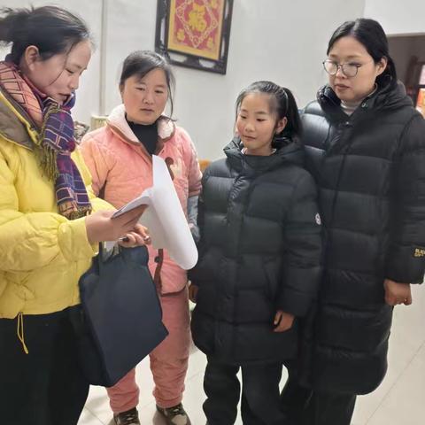 长丰县义井小学开展寒假前大家访活动