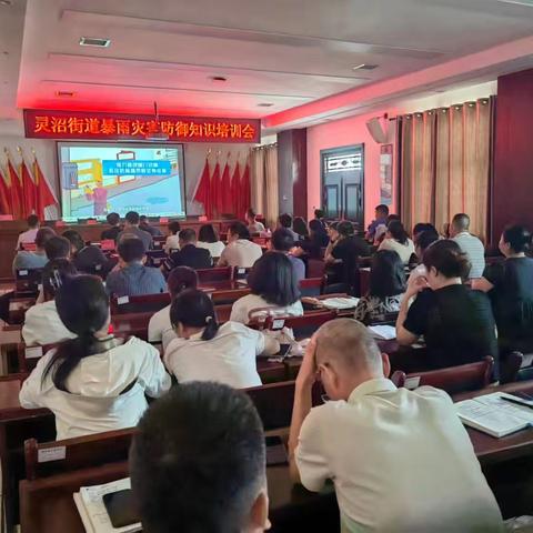 未雨绸缪，守护平安--灵沼街道召开暴雨灾害防御知识宣传培训会